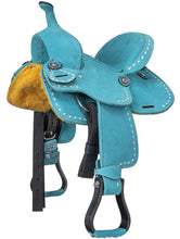 Load image into Gallery viewer, King Series Youth Stratford Suede Barrel Saddle