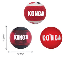 Load image into Gallery viewer, DS26 KONG Signature Fetch Dog Toy Balls, Multi-Pack