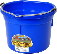 Load image into Gallery viewer, DS26 Little Giant Flat-Back Plastic Buckets – Impact-Resistant, Easy to Hang, 8 qt & 20 qt