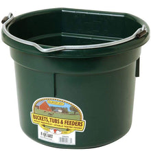 Load image into Gallery viewer, DS26 Little Giant Flat-Back Plastic Buckets – Impact-Resistant, Easy to Hang, 8 qt & 20 qt