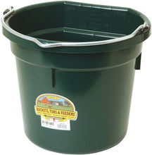 Load image into Gallery viewer, DS26 Little Giant Flat-Back Plastic Buckets – Impact-Resistant, Easy to Hang, 8 qt & 20 qt