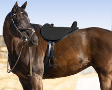 Load image into Gallery viewer, Mustang English Soft Ride Bareback Saddle, Black