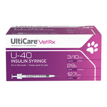 Load image into Gallery viewer, DS26 UltiCare U-40 Insulin Syringes, 29ga x ½", Box of 100 ct