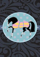 Load image into Gallery viewer, Horse Birthday Card: Horse w/ Black Pattern