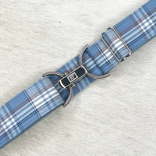 Tartan - Blue - adjustable belt
