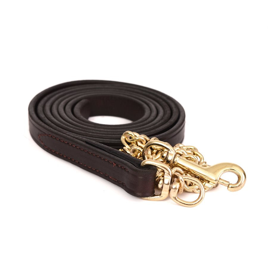 DOUBLE 386 Leather Lead 3/4" w/ Chain