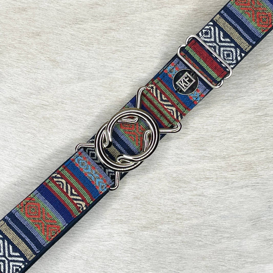 Peruvian - blue - adjustable belt