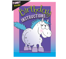 Load image into Gallery viewer, Horse Birthday Card: Birthday Instructions