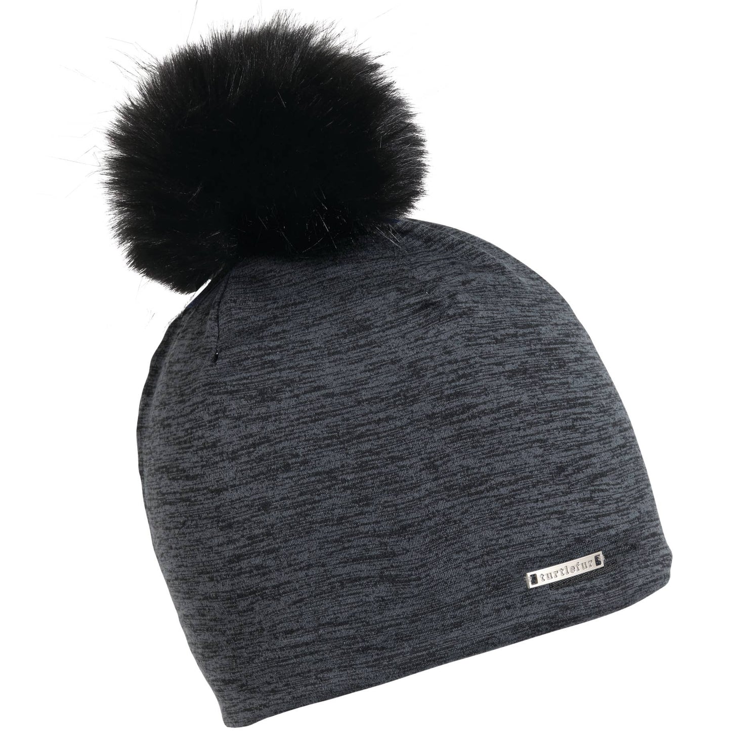 Turtle Fur Comfort Shell™ Stria Pom Pom Beanie