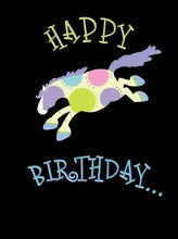 Load image into Gallery viewer, SOLDOUTHorse Birthday Card: Happy Birthday Bucking Horse.