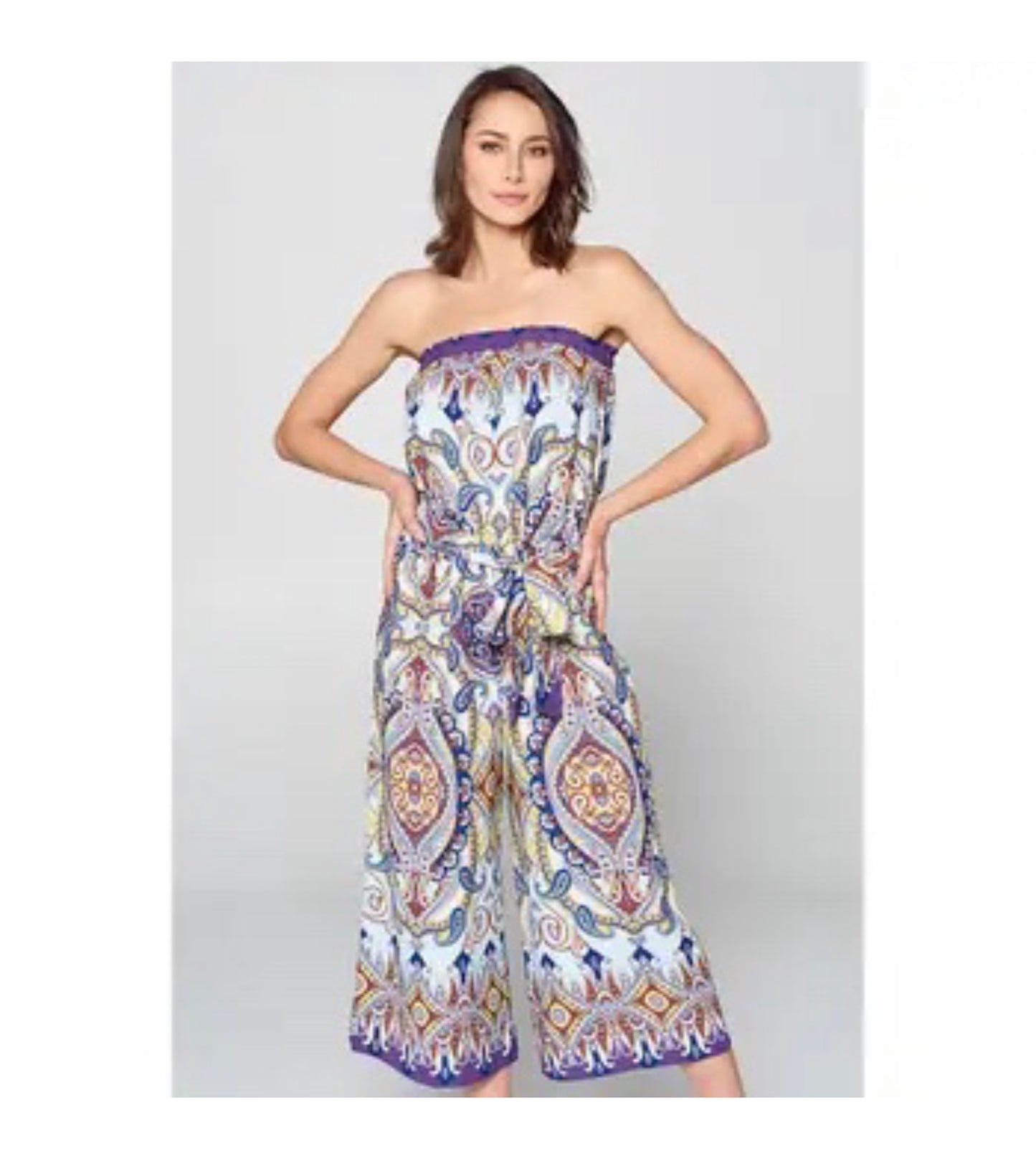 518 Boho Print Jumpsuit
