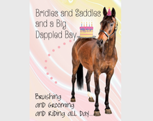 Load image into Gallery viewer, SOLDOUTHorse Birthday Card: NEW Bridles & Saddles ...Dapple Bay
