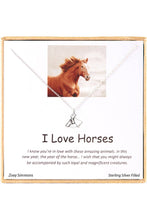 Load image into Gallery viewer, “I Love Horses” Necklace