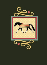 Load image into Gallery viewer, Horse Birthday Card: Newmarket Horse on Linen