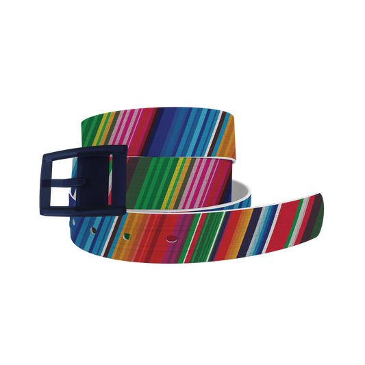 Technicolor Belt with Navy Buckle
