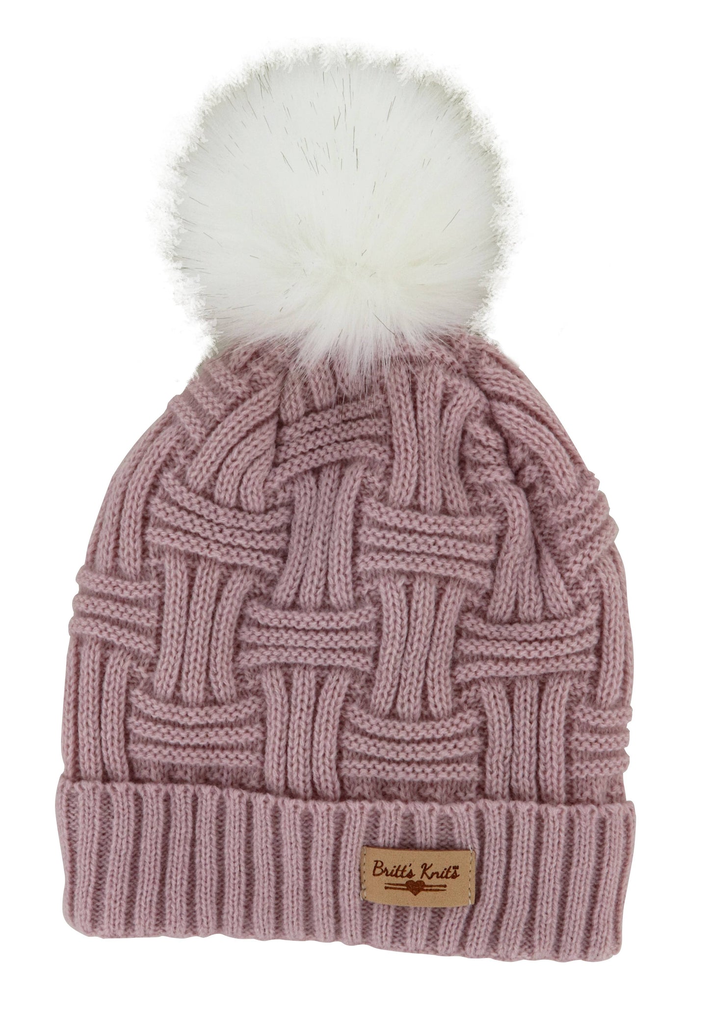Britt's Knits Plush-Lined Hat with Pom