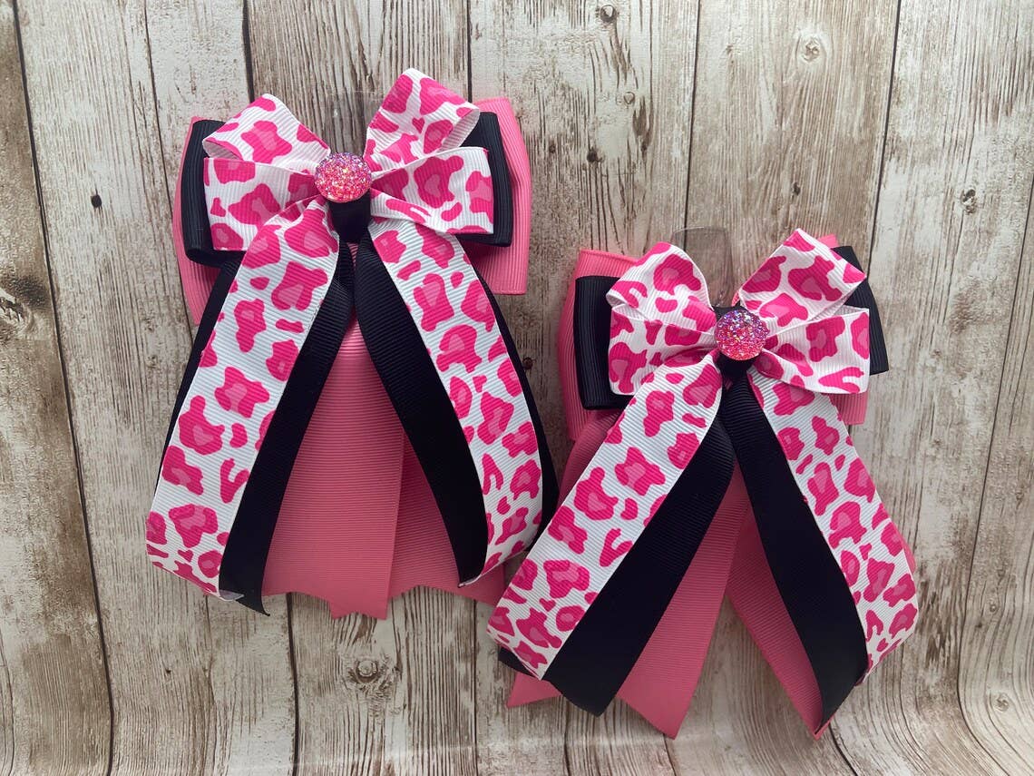 Benny Bows Pink Leopard