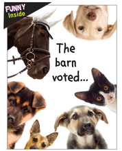 Load image into Gallery viewer, Horse Birthday Card: The Barn Voted