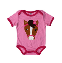 Load image into Gallery viewer, 652 Pink Horse Bodysuit