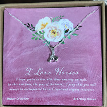 Load image into Gallery viewer, “I Love Horses” Necklace
