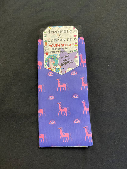 Dreamers & Schemers YOUTH sized Boot Socks