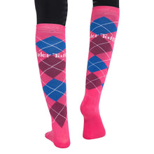 Load image into Gallery viewer, TuffRider Argyle Knee Hi Socks
