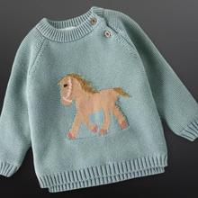 Load image into Gallery viewer, 🎁Equestrian Horse Knit Baby Sweater
