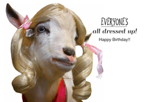 Load image into Gallery viewer, Goat/Horse Birthday Card: A Party's not a Party until...
