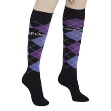 Load image into Gallery viewer, TuffRider Argyle Knee Hi Socks
