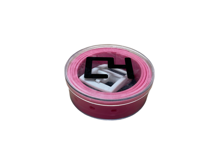 C4 Pink Belt with White buckle