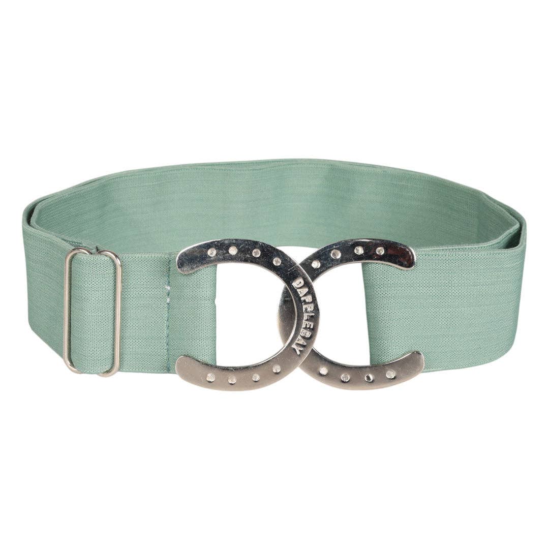 Dapplebay Horse Shoe Elastic Belt - Dusty Teal