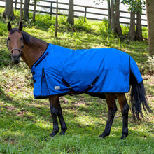 Load image into Gallery viewer, TuffRider Comfy-Fit Medium Weight Standard Neck Ripstop Turnout Blanket w/ Adjustable Neck Opening- 1200D, 200 GSM
