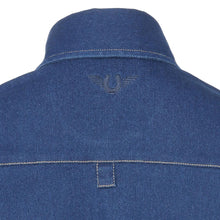 Load image into Gallery viewer, TuffRider Cody Ladies Western Denim Shirt with Covered Zip Closure and Decorative Pearl Snaps
