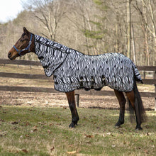 Load image into Gallery viewer, TuffRider Comfy Plus Combo Neck Zebra Print Fly Sheet
