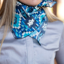 Load image into Gallery viewer, AWST Int'l Blue Aztec Wild Rag
