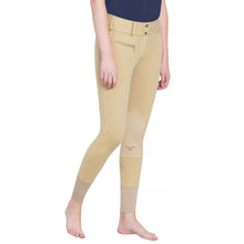 Load image into Gallery viewer, TuffRider Ladies Cotton Lowrise Wide Waistband Knee Patch Breeches
