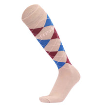 Load image into Gallery viewer, TuffRider Argyle Knee Hi Socks
