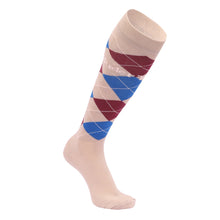 Load image into Gallery viewer, TuffRider Argyle Knee Hi Socks
