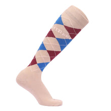 Load image into Gallery viewer, TuffRider Argyle Knee Hi Socks
