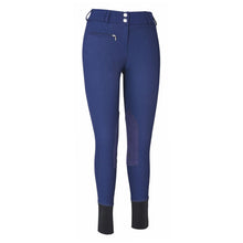 Load image into Gallery viewer, TuffRider Ladies Ribb Lowrise Wide Waistband Knee Patch Breeches
