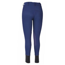 Load image into Gallery viewer, TuffRider Ladies Ribb Lowrise Wide Waistband Knee Patch Breeches
