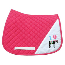 Load image into Gallery viewer, TuffRider I Heart Pony Girl Saddle Pad
