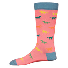 Load image into Gallery viewer, TuffRider Neon Pony Kids Socks
