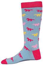Load image into Gallery viewer, TuffRider Neon Pony Kids Socks

