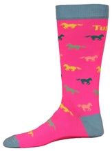 Load image into Gallery viewer, TuffRider Neon Pony Kids Socks
