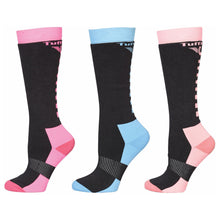 Load image into Gallery viewer, TuffRider Ladies Neon Winter Thermal Knee Hi Socks - 3 Pack
