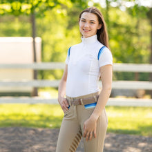 Load image into Gallery viewer, Equine Couture Gradient Short Sleeve Show Shirt w/ Arm Stripes
