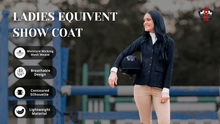 Load image into Gallery viewer, Equine Couture Women EquiVent 4-Snap Button Show Coat
