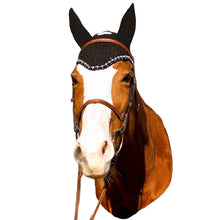 Load image into Gallery viewer, Equine Couture Fly Bonnet with Crystals
