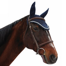 Load image into Gallery viewer, Equine Couture Fly Bonnet with Silver Rope
